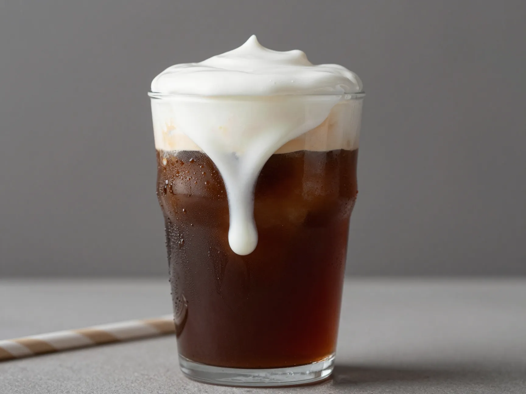 Cold brew sweet cream layered topping