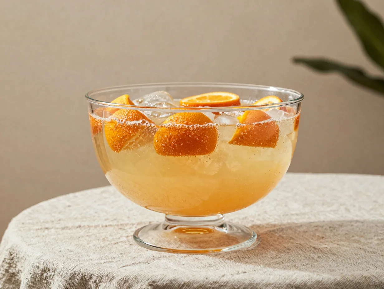 Complex citrus sparkling party punch ginger ale summer graduation celebration