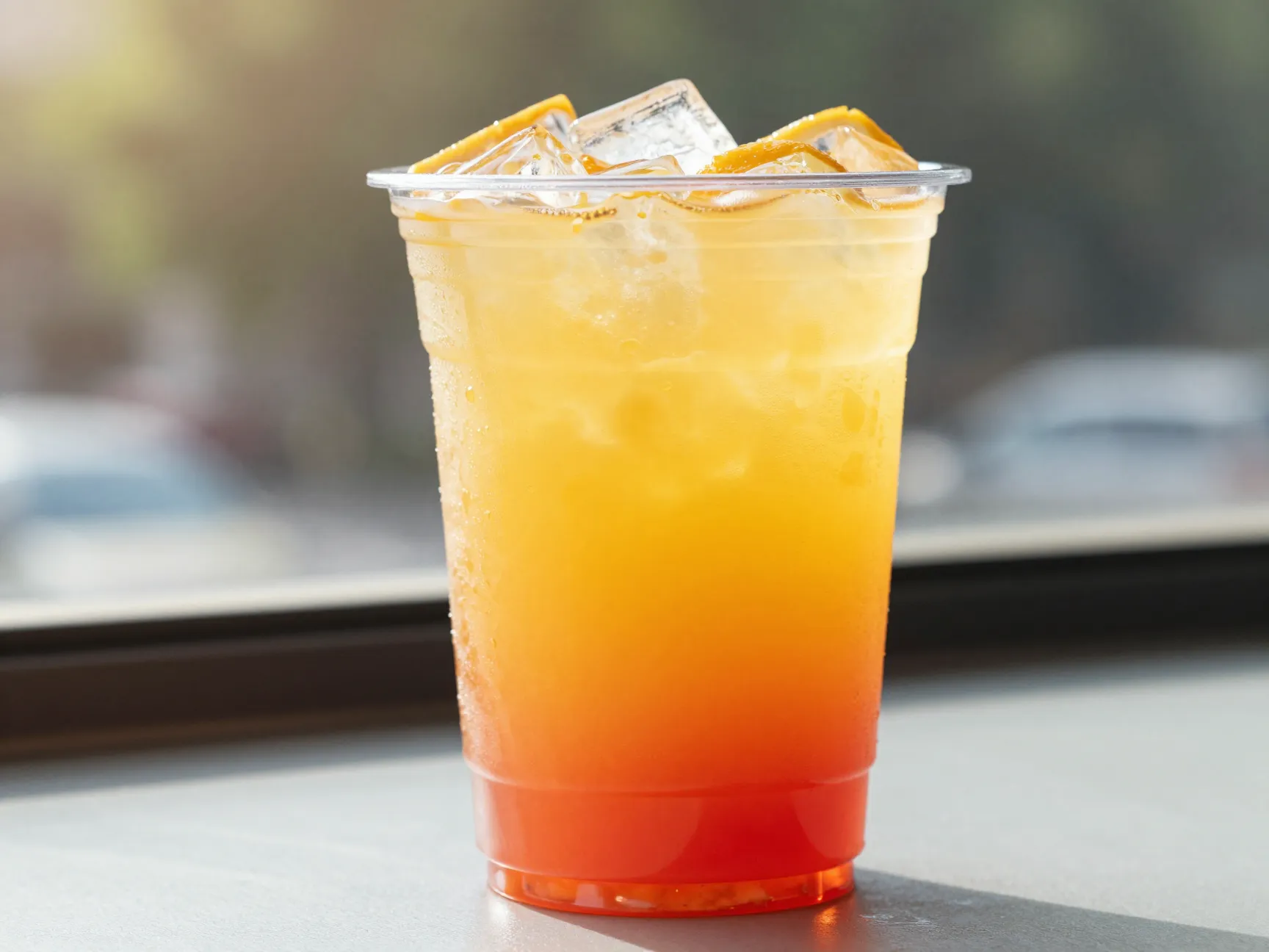 Mango sunrise energy drink gradient
