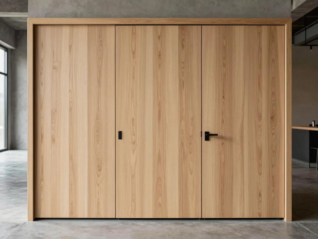 Solid slab barolo style cellar door in a contemporary urban loft setting