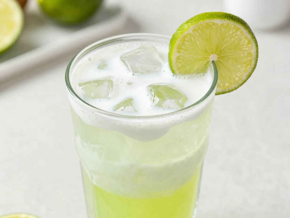 Classic coconut lime tropical tart creamy glass