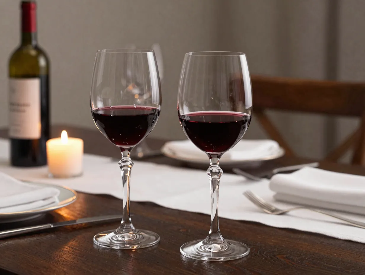 Waterford crystal wine glasses elegant dining celebration dinner party
