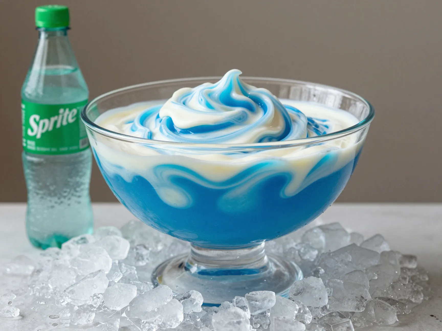 Blue baby shower punch swirled raspberry sherbet sprite