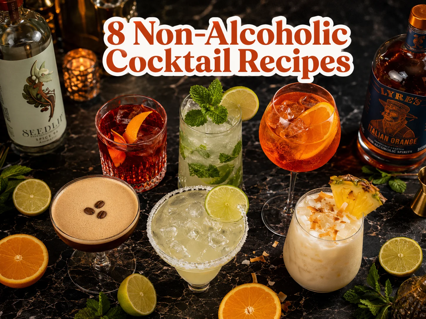 Elegant vibrant non alcoholic cocktails real thing flavorful garnishes