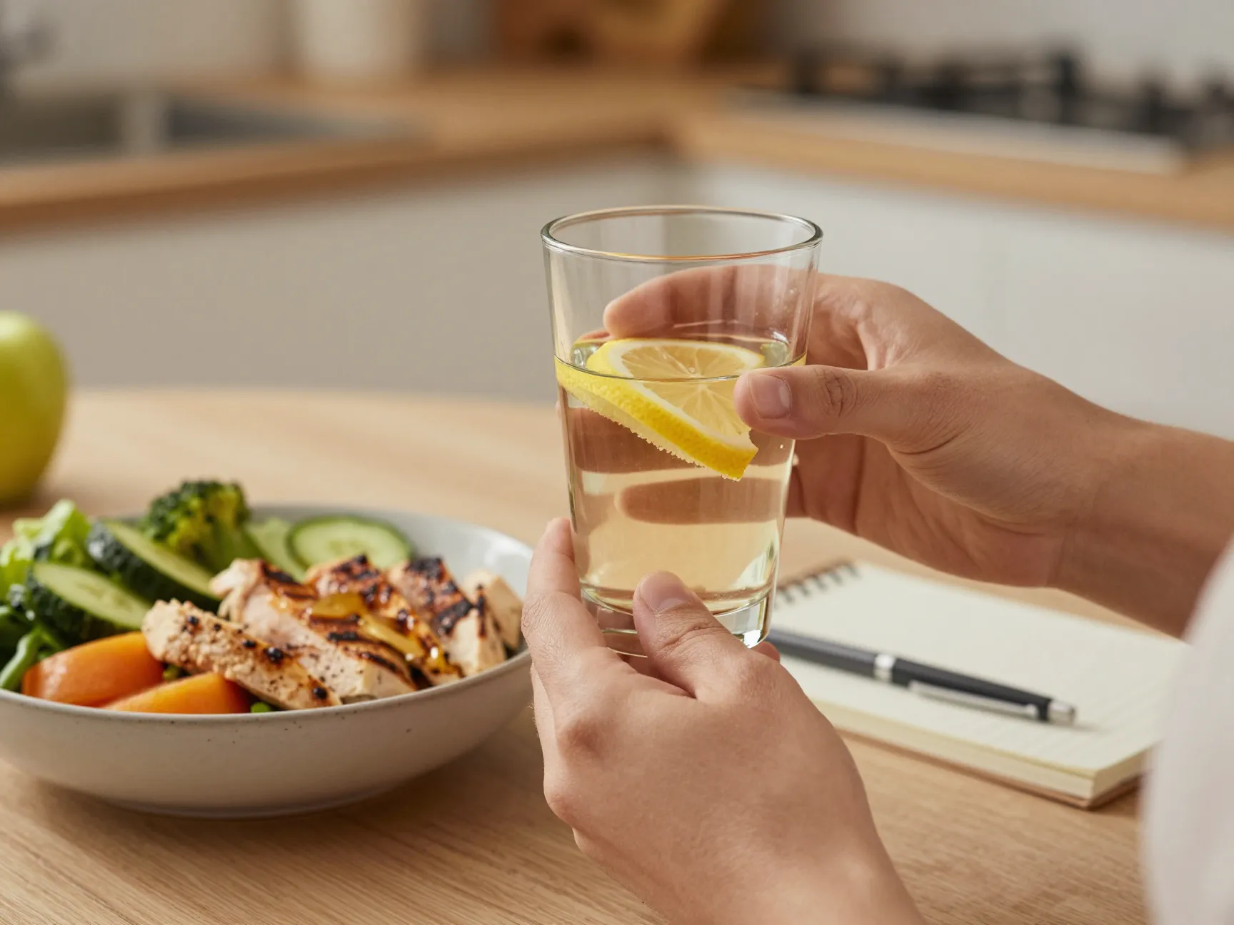 Weight management support apple cider vinegar increases satiety at meals