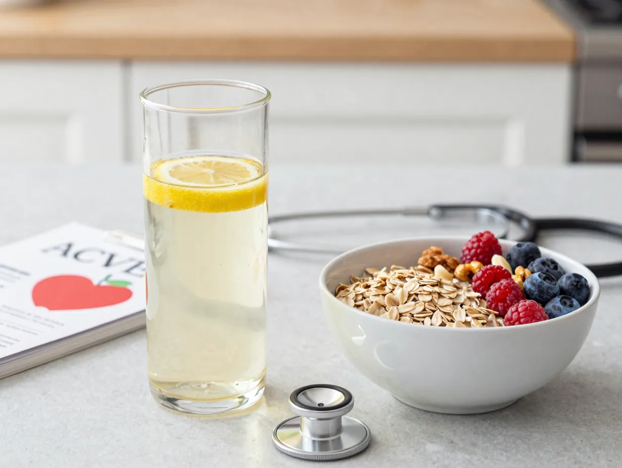 Cholesterol reduction apple cider vinegar heart healthy lifestyle component