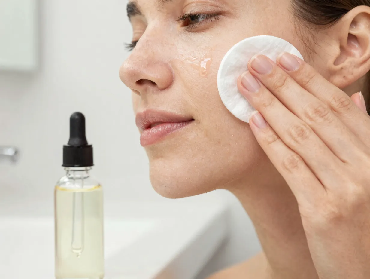 Skin health topical diluted apple cider vinegar and clear skin