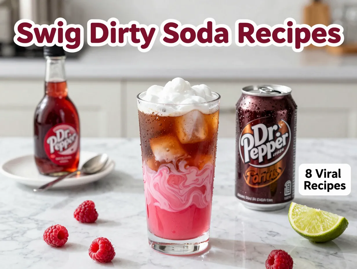 Vibrant swirl dirty soda marble countertop raspberry dr pepper