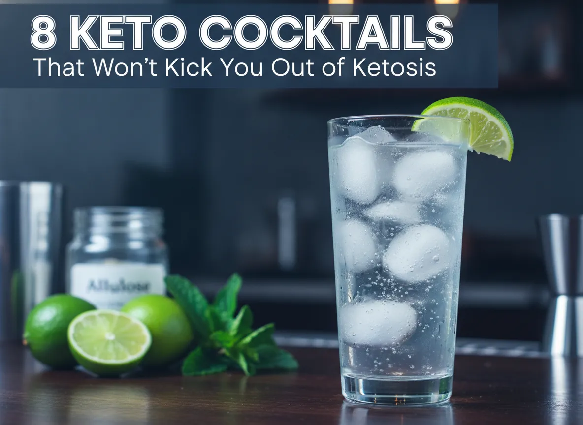 Vodka soda lime keto cocktail bar allulose