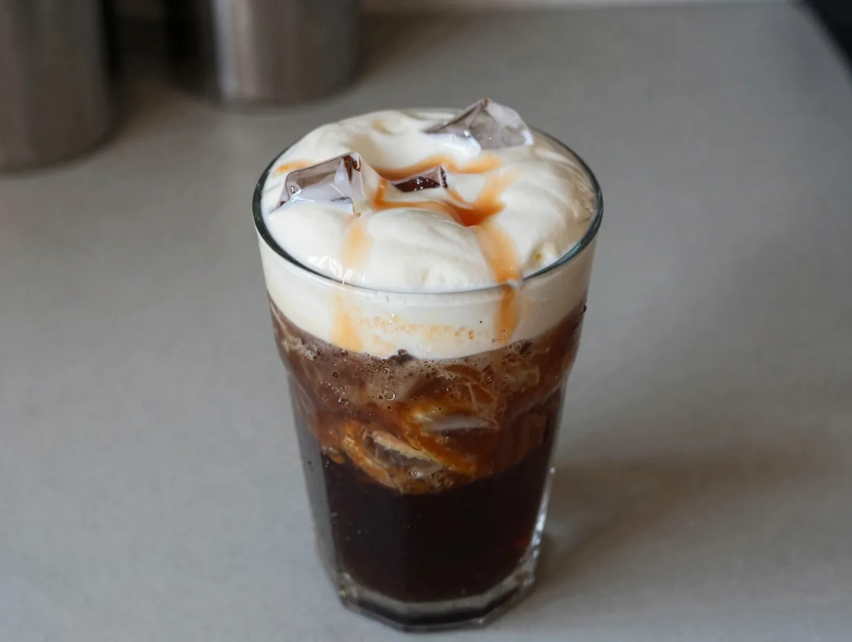 Classic coconut cream dr pepper tropical melted root beer float