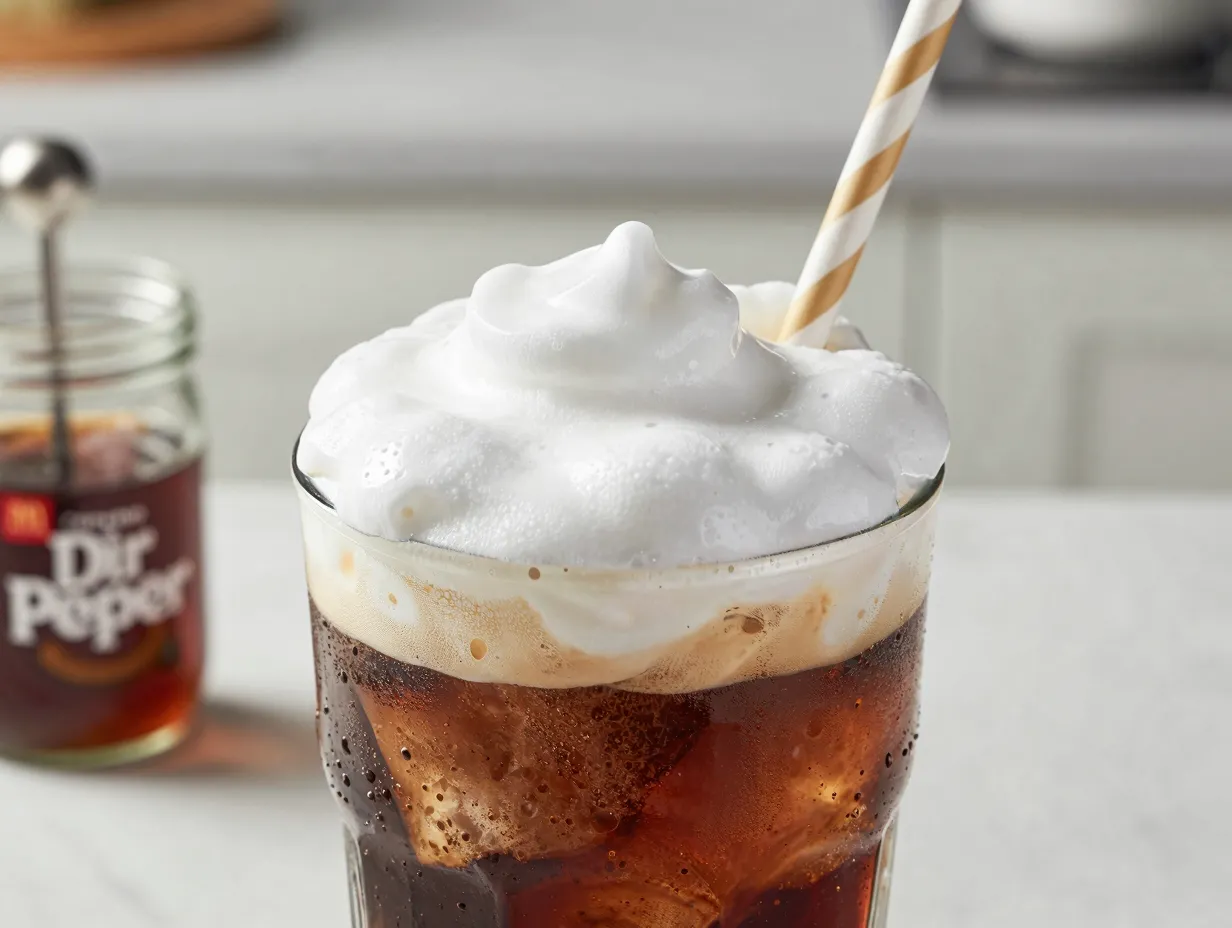 Mcdonalds style vanilla coconut cold foam dr pepper fluffy cloud