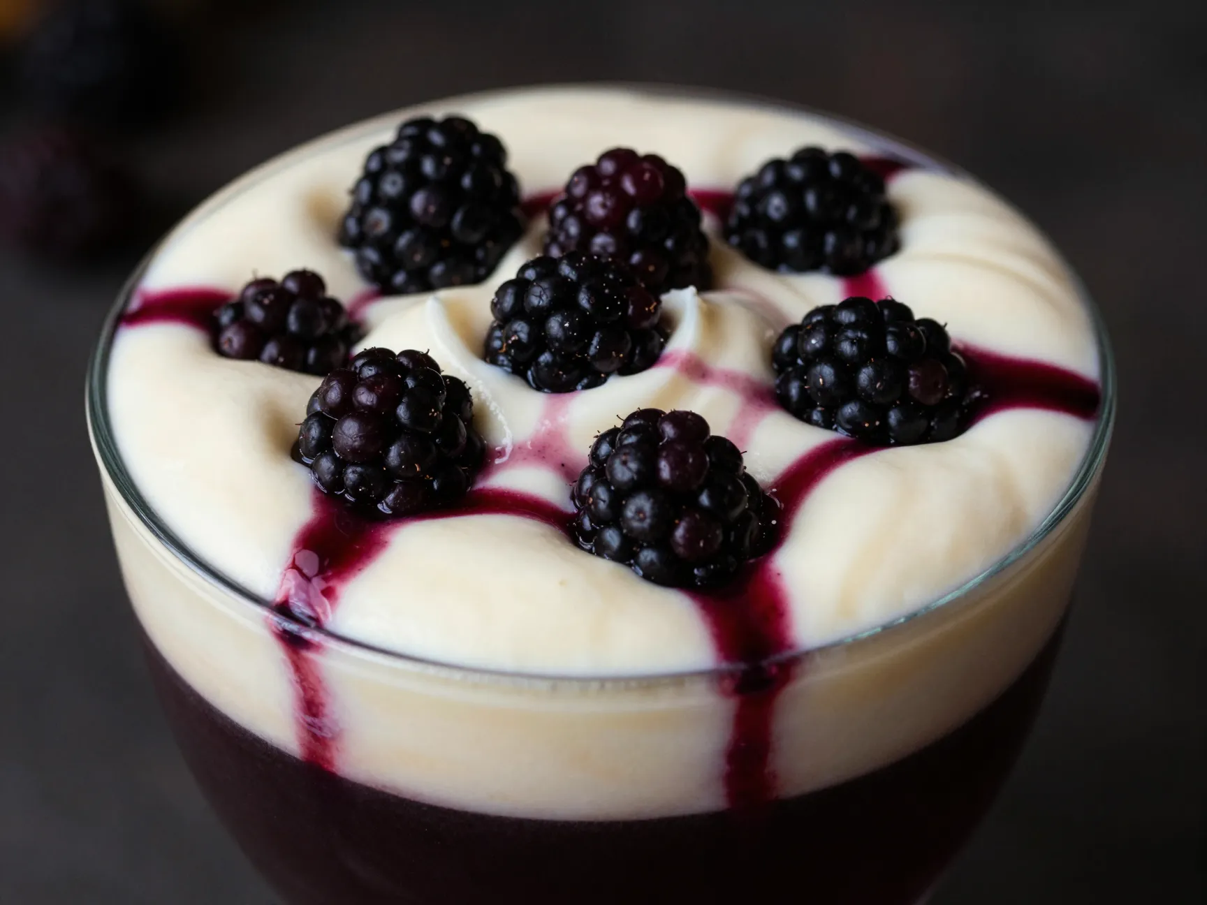 Blackberry coconut vanilla cream dr pepper indulgent jammy dessert sauce