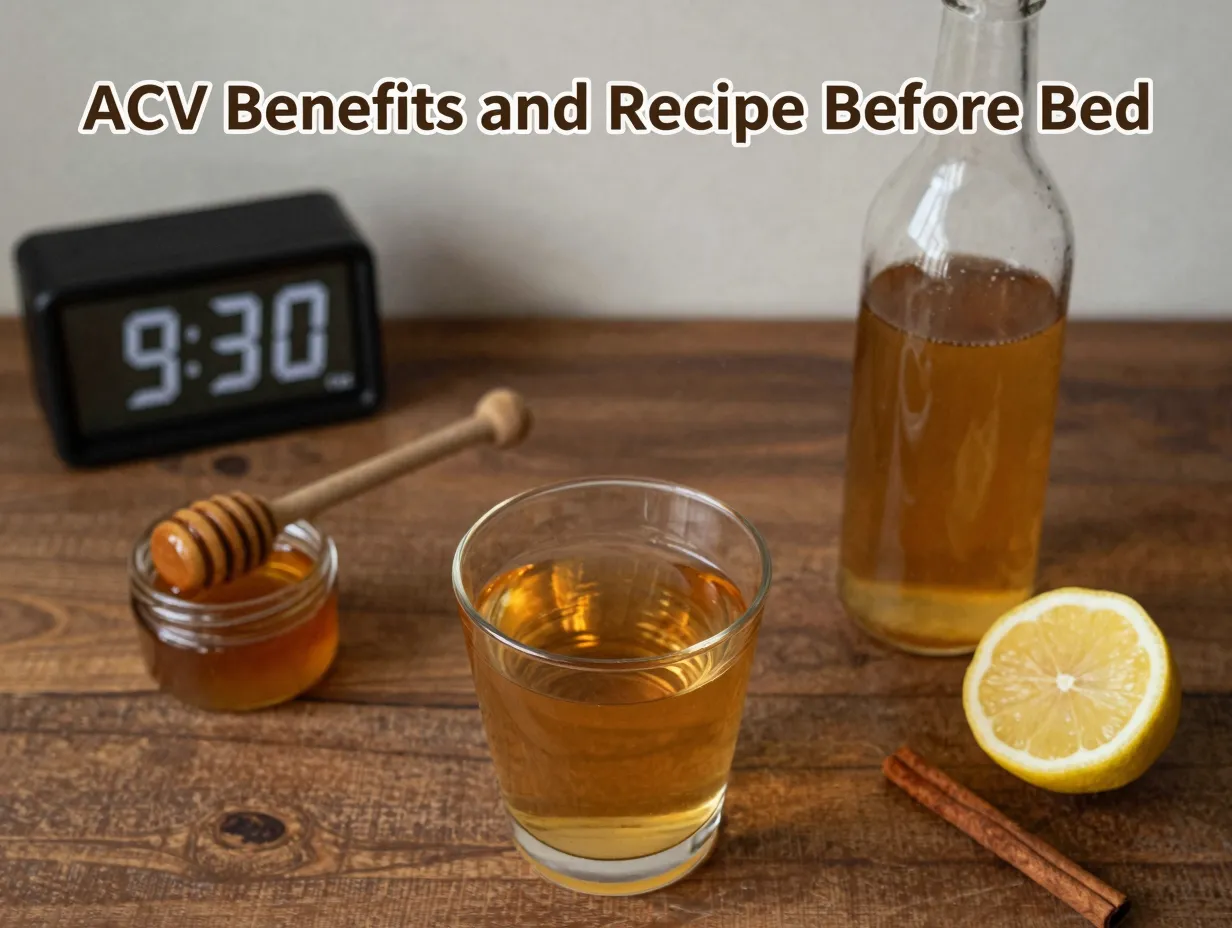 Nighttime acv wellness drink glass honey lemon cinnamon recipe