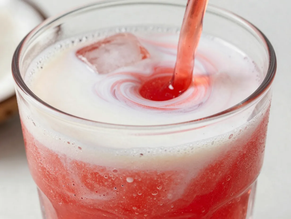 Tropical tigers blood lotus watermelon strawberry coconut syrup
