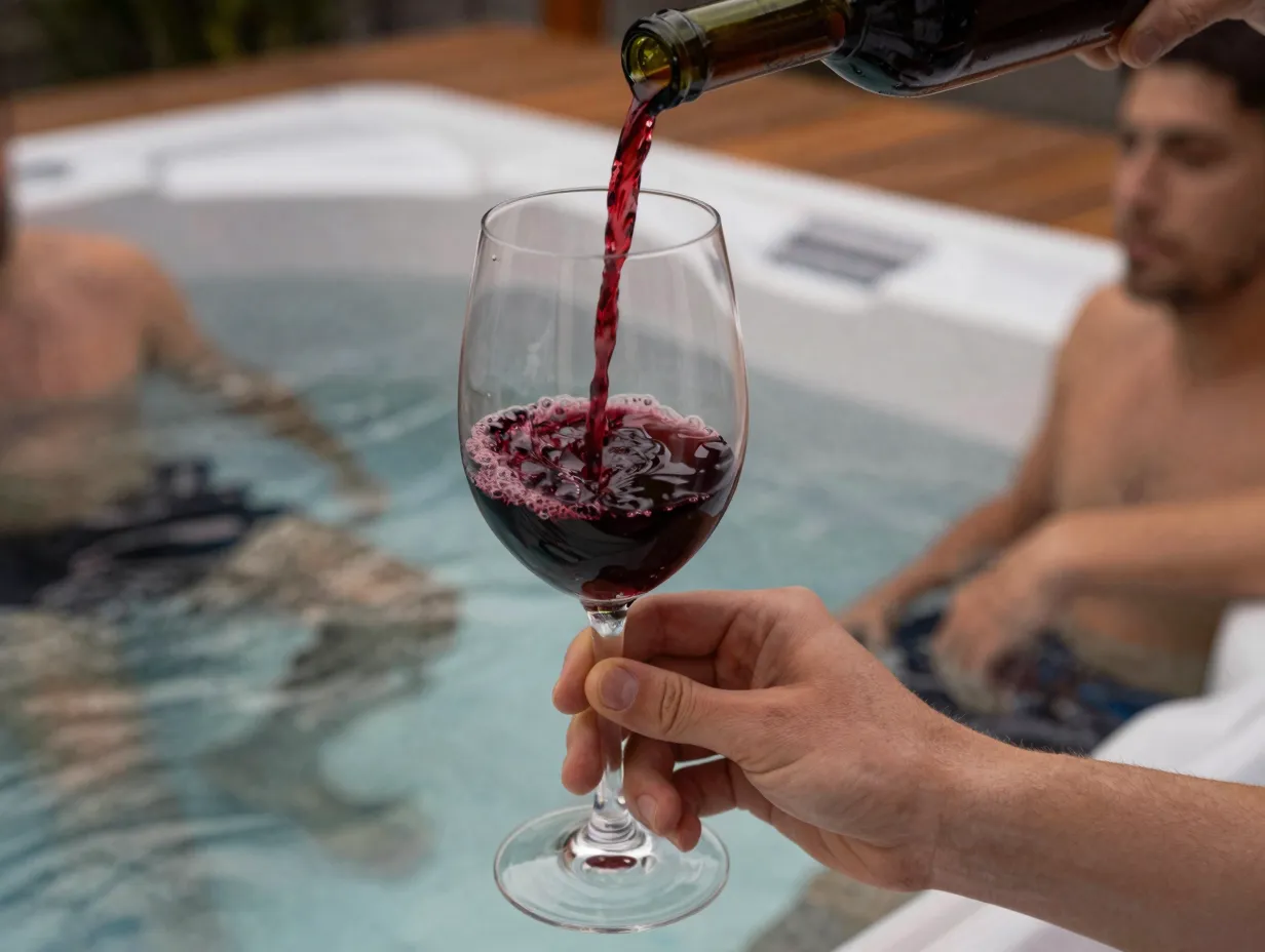Fweek large polycarbonate wine glass red wine hot tub gathering
