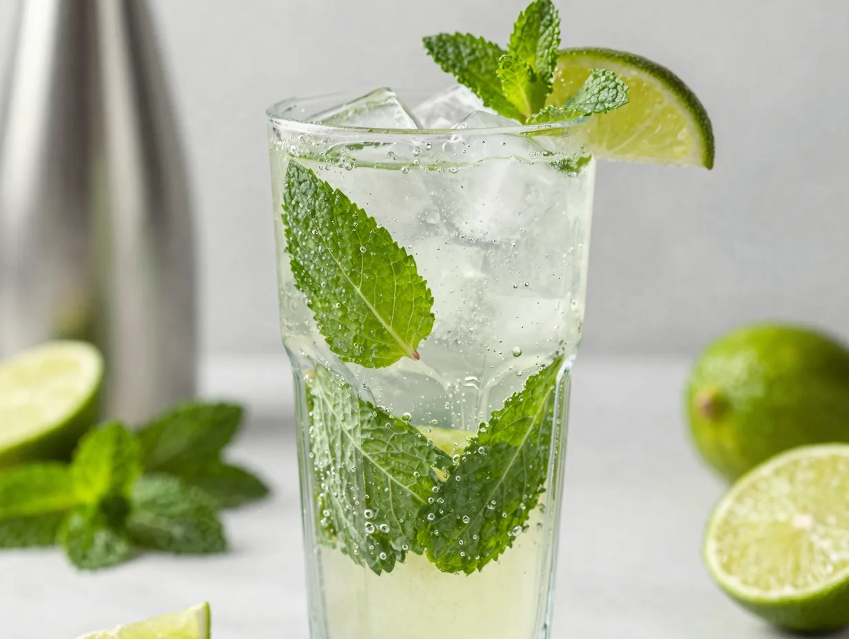 Mojito with mint and lime