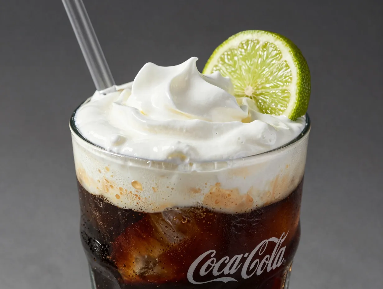 Down and dirty coke cream layered drink
