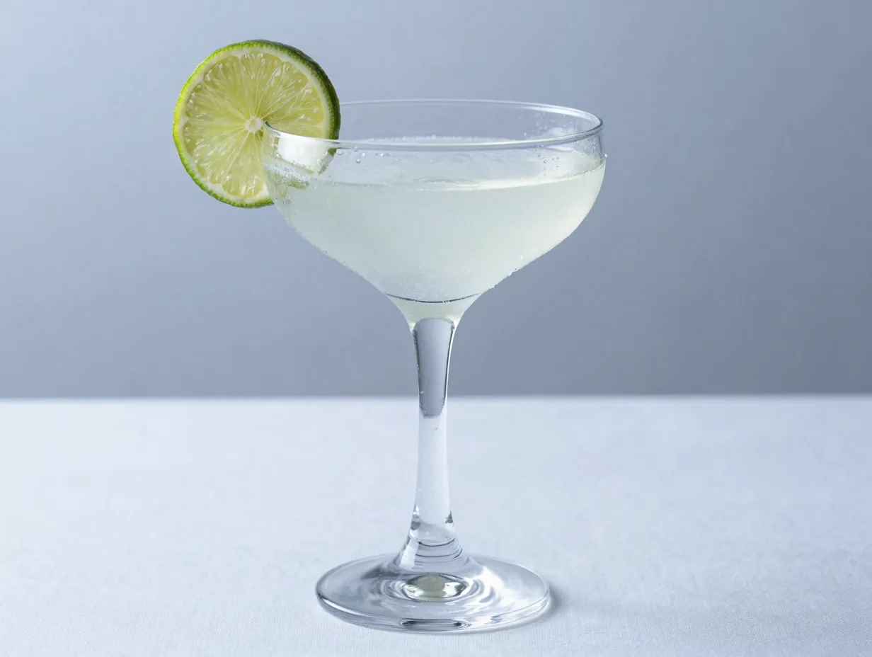Classic daiquiri coupe glass lime wheel