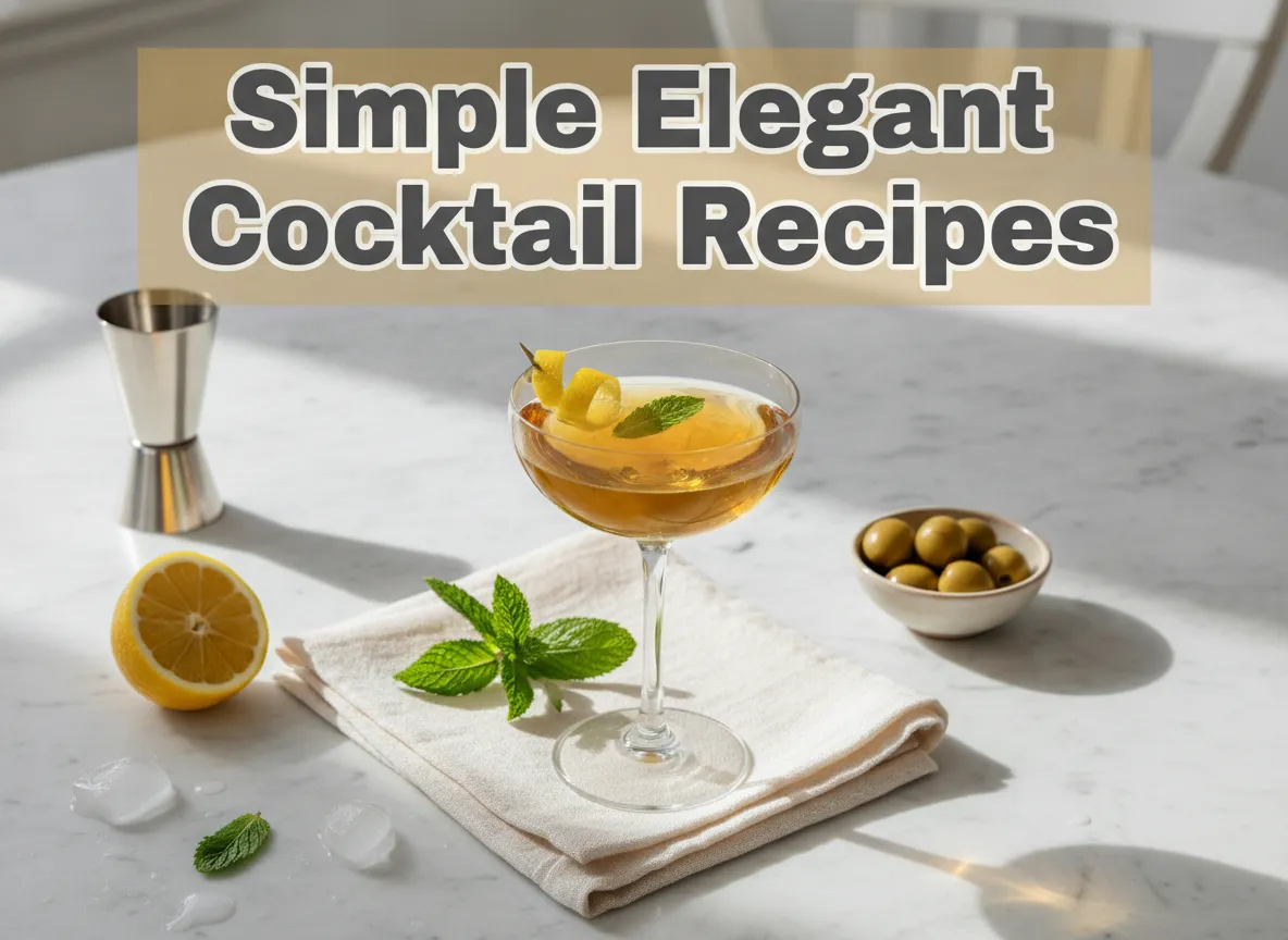 Simple elegant cocktail recipes home bar lay