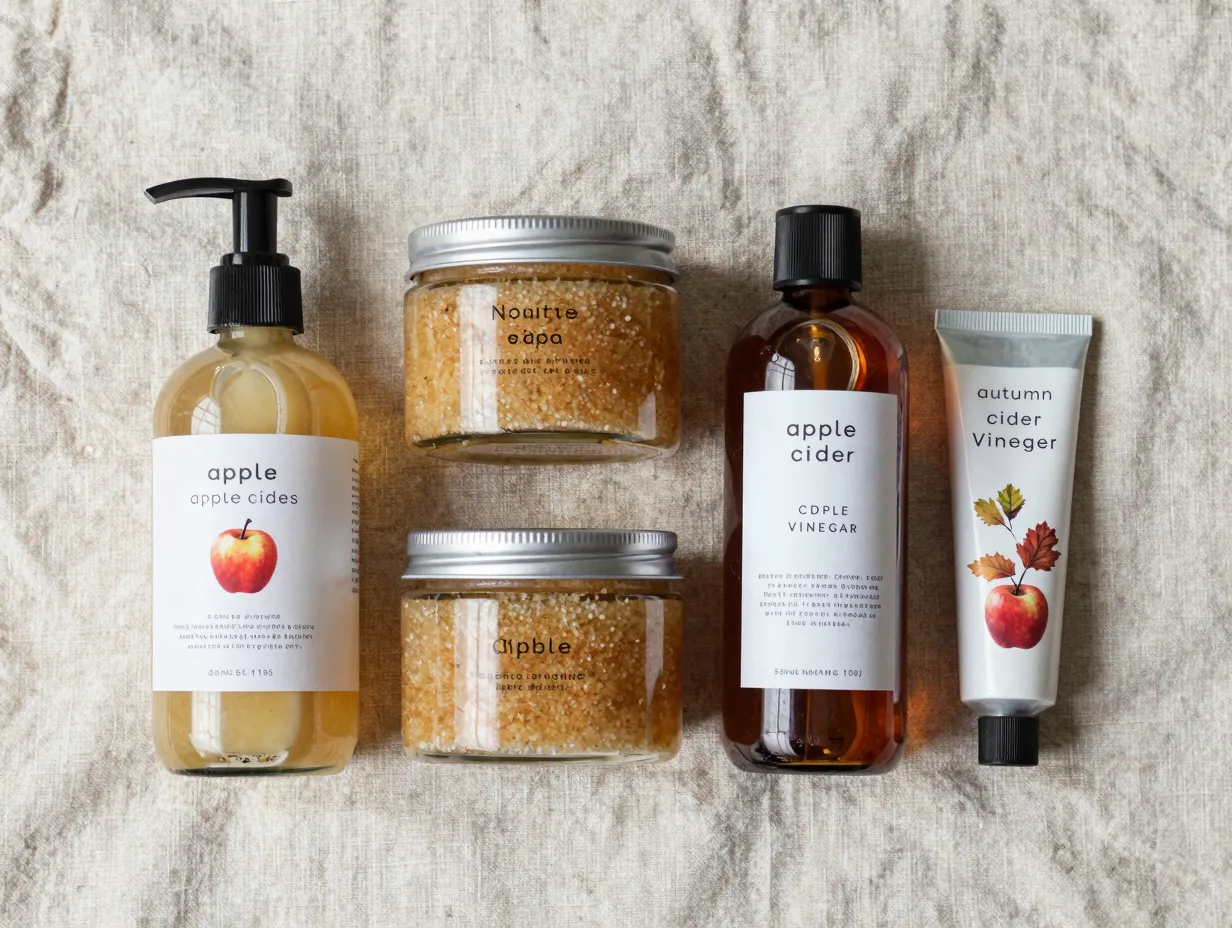 Apple cider personal care gift set with lotion and scrub