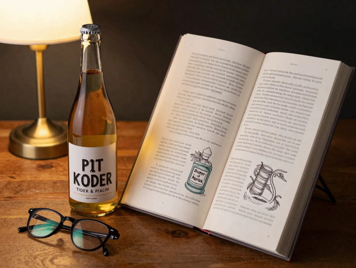 Cider making book paired with a regional cider bottle