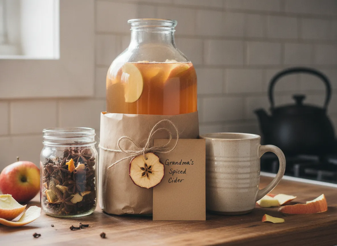 Homemade spiced apple cider bundle with fresh jug
