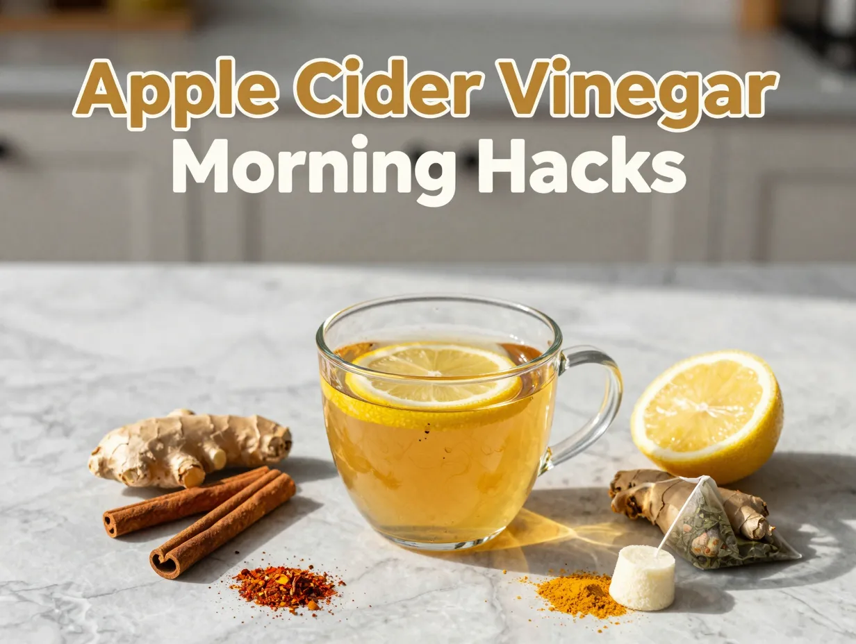 Acv hacks hero ingredients mug sunlight morning kitchen
