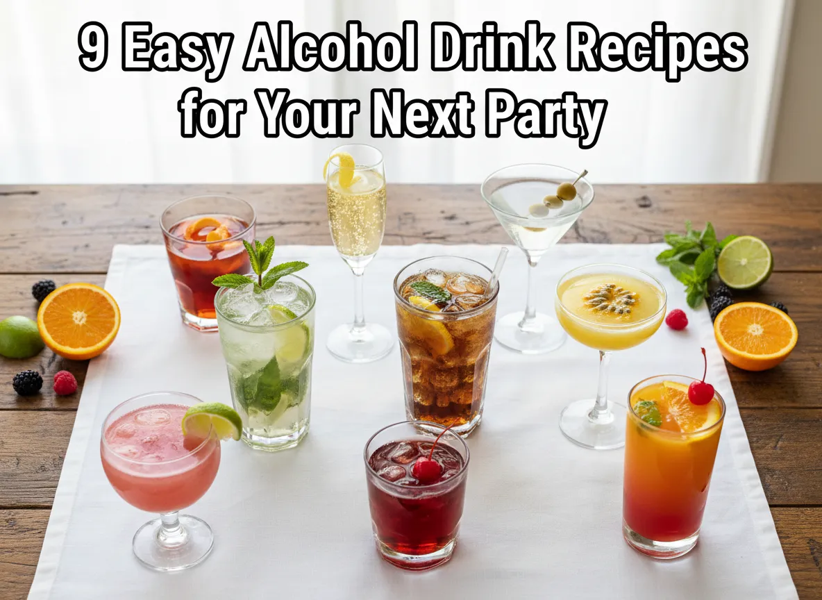 Easy alcohol drink recipes party cocktails
