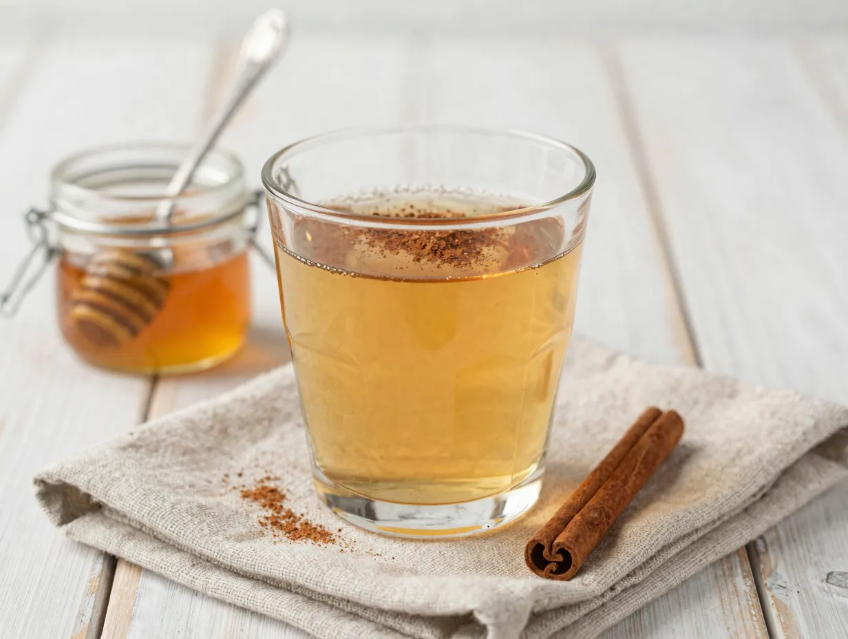 Cinnamon blood sugar stabilizer acv drink in glass