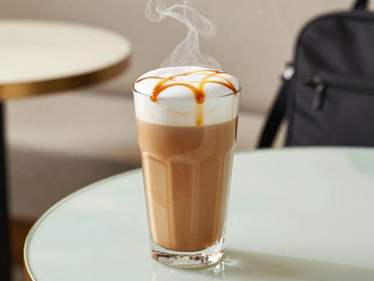 Caramel protein latte steamed protein milk