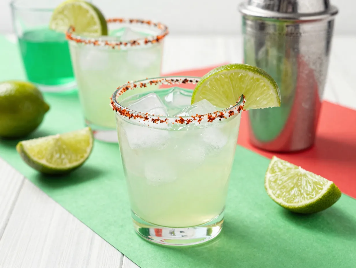 Mock a ritas tajin salt rim lime wheel