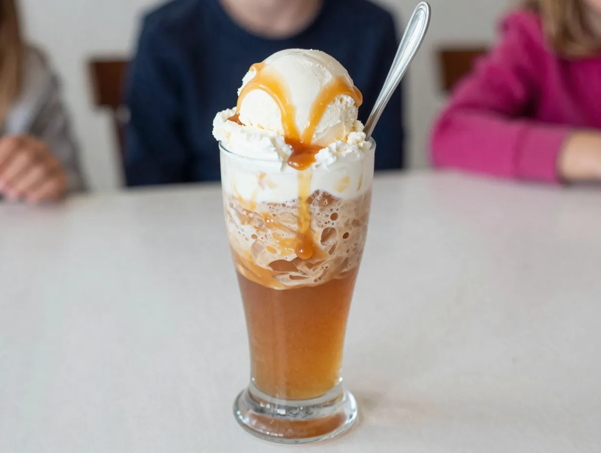 Turn it into a caramel apple cider float image