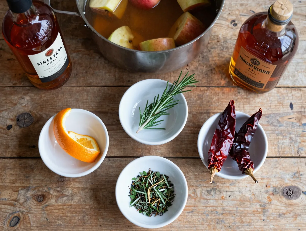 Add citrus peel fresh herbs or dried chiles image